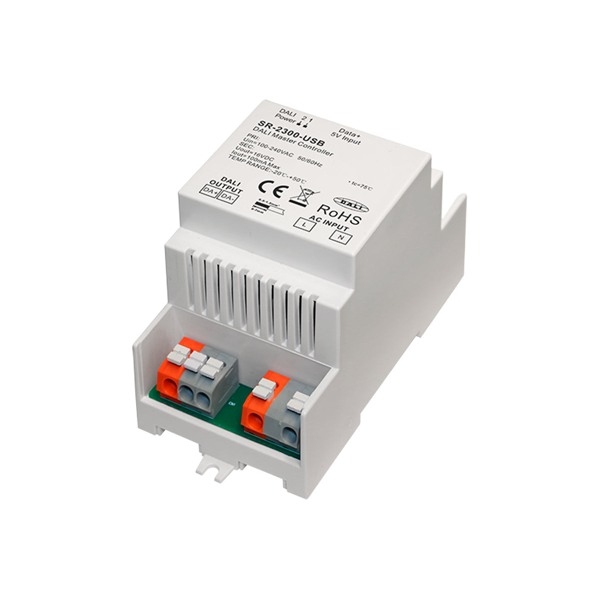 Controlador maestro DALI para carril DIN - USB - 64 dispositivos (1)