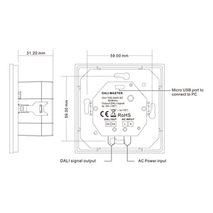 Panel táctil DALI Master - Pantalla OLED - USB (7)