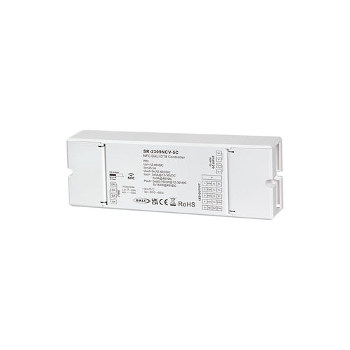 DALI DT6/DT8 NFC Controller - 5 Channels - MONO / CCT / RGB / RGBW / RGB+CCT - 12-48V