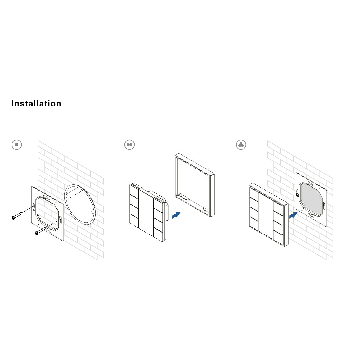 Interruptor de pared DALI-2 - 4 teclas programables - Bus DALI (1)