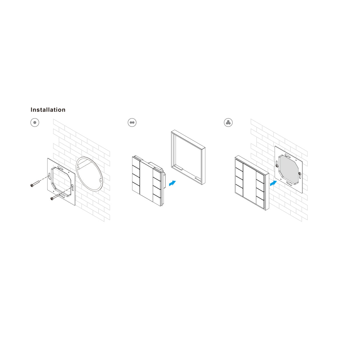 Interruptor de pared DALI-2 - 8 teclas programables - Bus DALI (1)