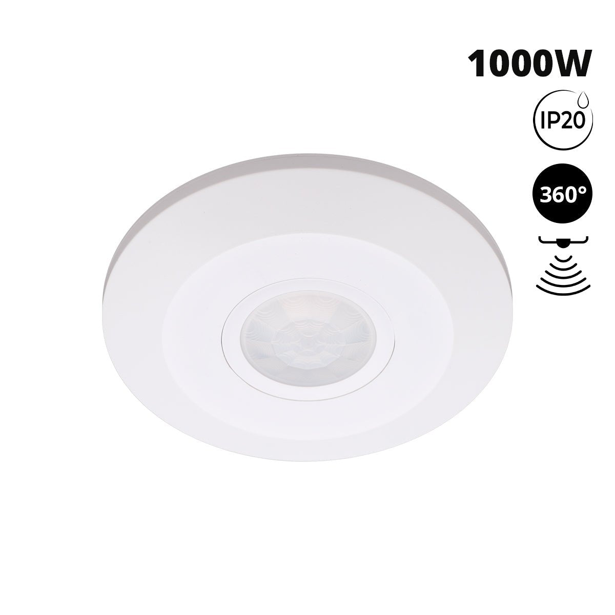 Sensor PIR de movimiento - Superficie - 1000W - 360° - IP20 - Barcelona Led-Control y regulación