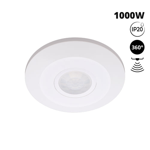 PIR Motion Sensor - Surface Mounted - 1000W - 360° - IP20