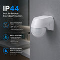 Wall-mounted PIR motion sensor - 180º - 400W - IP44 3