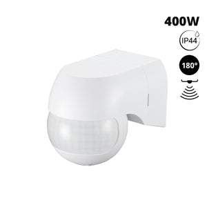 Sensor de movimiento PIR de pared - 180º - 400W - IP44 - Barcelona Led-Control y regulación
