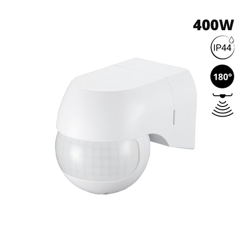 Czujnik ruchu PIR montowany na ścianie - 180º - 400W - IP44