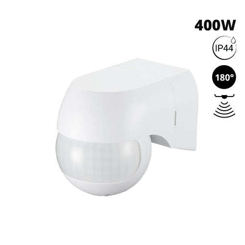 Wall-mounted PIR motion sensor - 180º - 400W - IP44