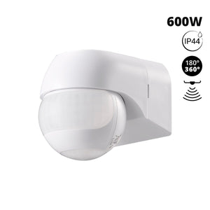 Sensor de movimiento PIR de pared - 180°/360° - 600W - IP44 - Barcelona Led-Control y regulación