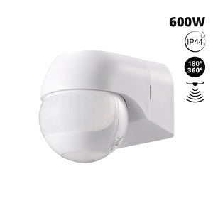 Sensor de movimiento PIR de pared - 180°/360° - 600W - IP44