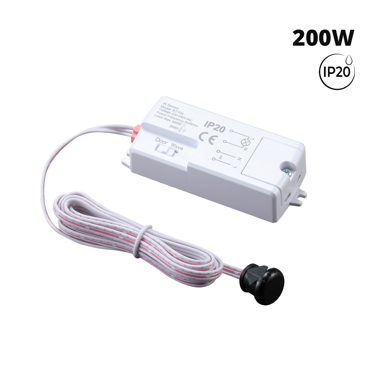 Sensor IR de corta distancia - Superficie - 200W - IP20