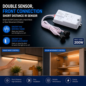 Sensor IR doble de corta distancia - Superficie - 1000W - IP20 (1)