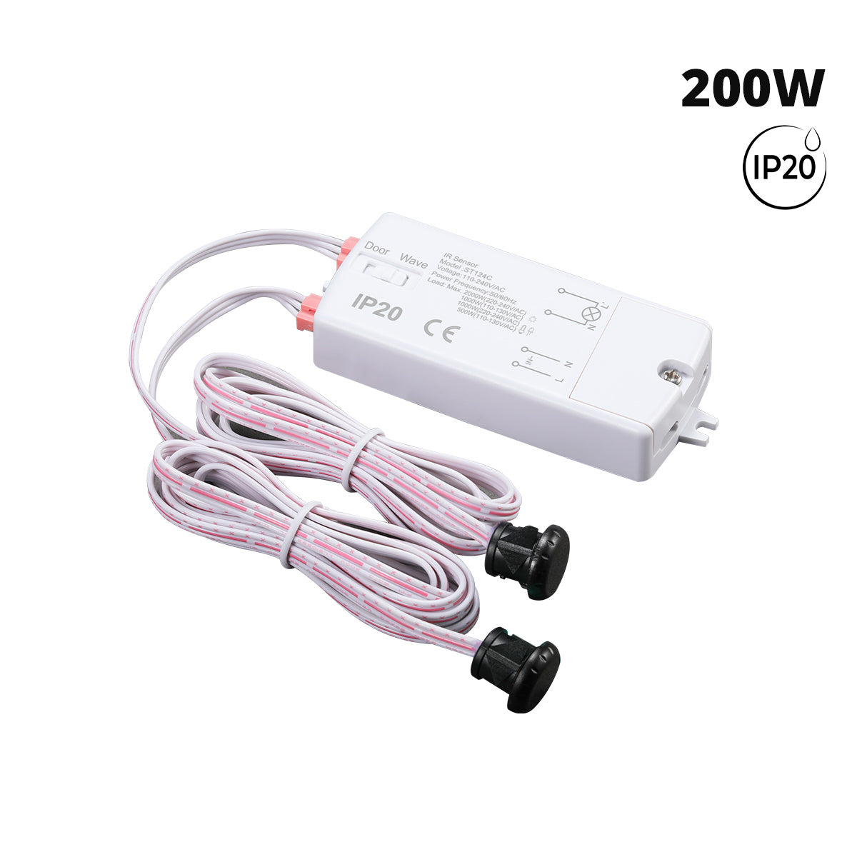 Sensor IR doble de corta distancia - Superficie - 1000W - IP20