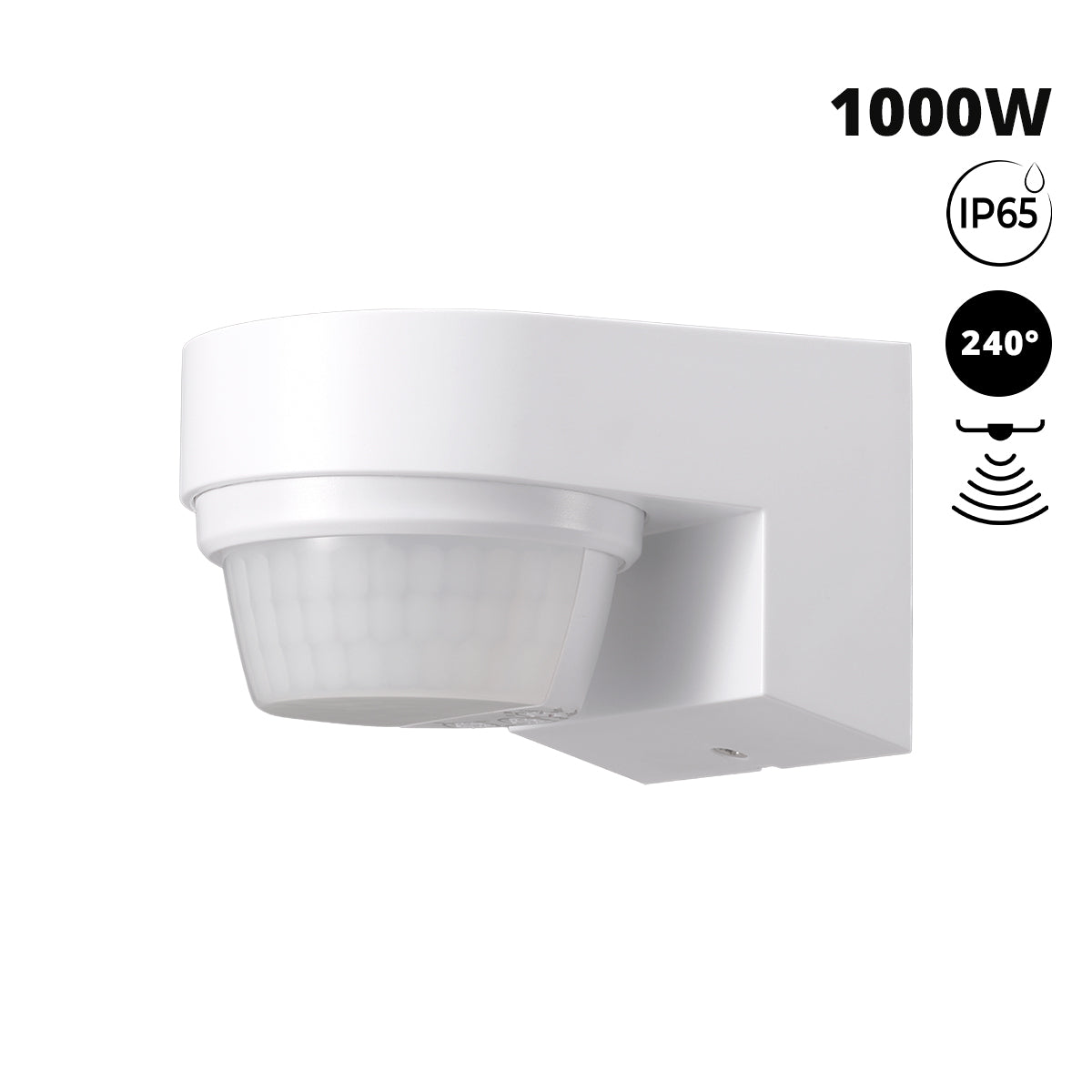 Sensor de movimiento PIR de pared - 240° - 1000W - IP65