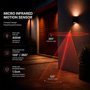 Sensor de movimiento PIR - Superficie - 120°/ 360° - 400W - IP65 - Barcelona Led-Control y regulación