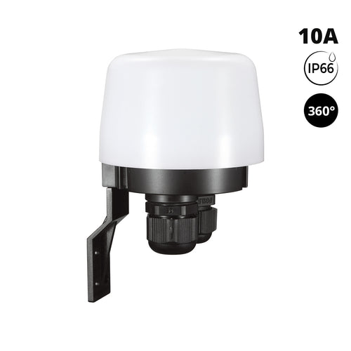 Czujnik zmierzchowy ścienny - 360º - 10A - IP66