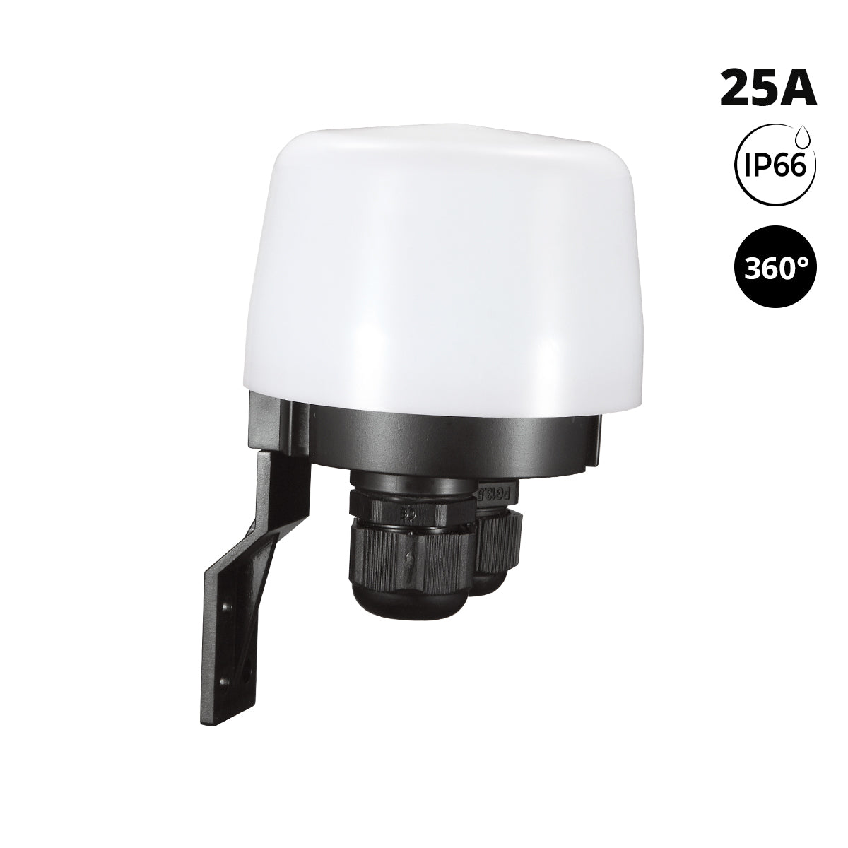 Sensor crepuscular de pared - 360º - 25A - IP66