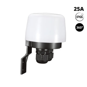 Sensor crepuscular de pared - 360º - 25A - IP66