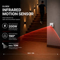 Sensor de movimiento PIR - Empotrable - 190º - 200W - IP20 2