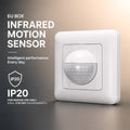 Sensor de movimiento PIR - Empotrable - 190º - 200W - IP20 3