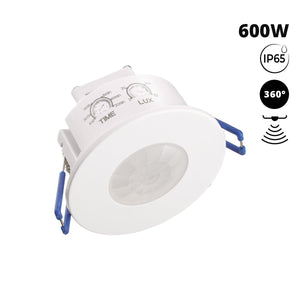 Sensor PIR de movimiento - Empotrable - 600W - 360° - IP65 - Barcelona Led-Control y regulación