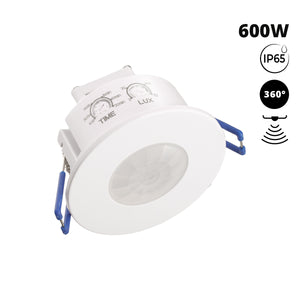 Sensor PIR de movimiento - Empotrable - 600W - 360° - IP65