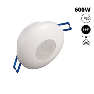 Sensor PIR de movimiento - Superficie/Empotrable - 600W - 360° - IP20