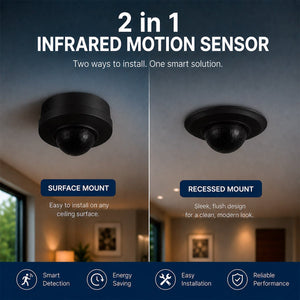 Sensor de movimiento PIR - 2 en 1 - 360º - 1000W - IP44 - Barcelona Led-Control y regulación