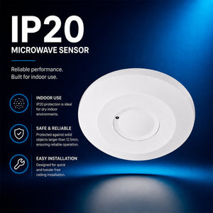 Sensor de movimiento microondas - Techos altos - 360º - 1000W - IP20 (3)