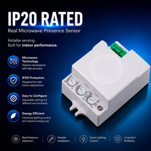 Sensor de movimiento por microondas - Superficie - 180°/ 360° - 300W - IP20 (3)