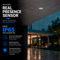 Czujnik obecności mikrofalowy - Wpuszczany - 360º - 1000W - IP65 4
