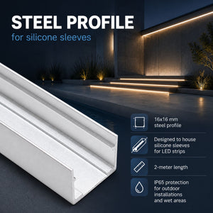Perfil de acero 16x16 mm para fundas de silicona - 2 metros (1)