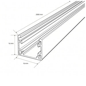 Perfil de acero 16x16 mm para fundas de silicona - 2 metros (6)