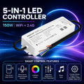 RGB/RGBW LED strip controller with 150W power supply - 24V DC - WIFI+2.4G - IP67 3