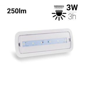 Luz de emergencia LED 3W - 250lm - 3 h de autonomía - Barcelona Led-