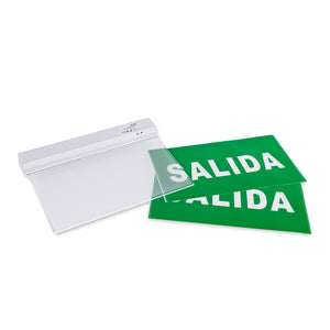 Luz de emergencia permanente con cartel "SALIDA" (2)