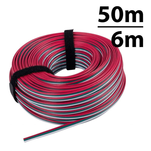 CCT 12-24V LED Strip Aansluitkabel - Rol van 6 of 50 meter