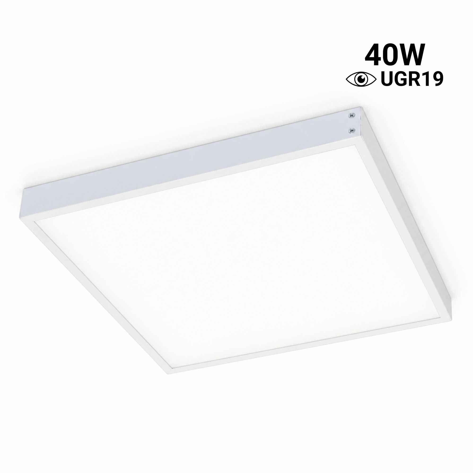 Panel LED Backlit 60x60cm - 40W - 100lm/W - Driver flicker free - UGR19 - IP40 - KIT DE MONTAJE