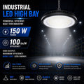 UFO industrial LED high bay light - CCT - 150W - 90º - 100lm/w - IP65 4