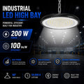 UFO industrial LED high bay light - CCT - 200W - 90º - 100lm/w - IP65 5
