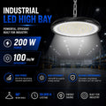 Campana LED industriale UFO- CCT - 200W - 90º - 100lm/w - IP65 5
