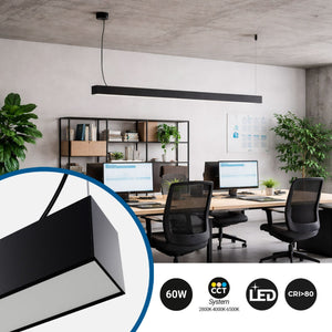 Lámpara lineal LED DOB CCT - 60W - 180cm - 120lm/W - PVC - Suspensión (16)