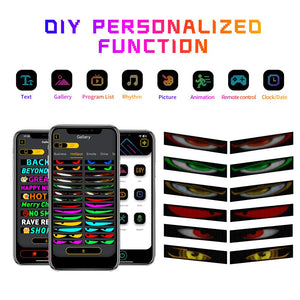 Display LED flexible doble - 12 x 59,5 cm - USB + Bluetooth + mando a distancia - Barcelona Led-Signage