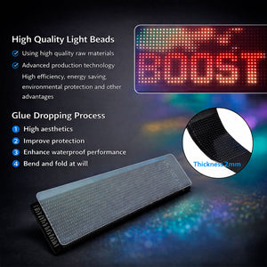 Display LED flexible programable - 12 x 59,5 cm - USB + Bluetooth + mando a distancia (3)