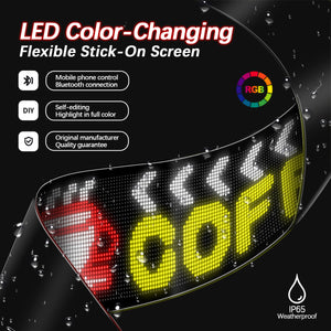 Display LED flexible programable - 192 x 28 cm - USB + Bluetooth + mando a distancia (2)