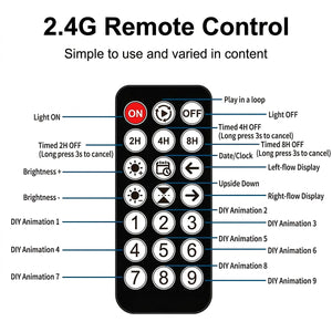 Display LED flexible programable - 78 x 20 cm - USB + Bluetooth + mando a distancia (7)