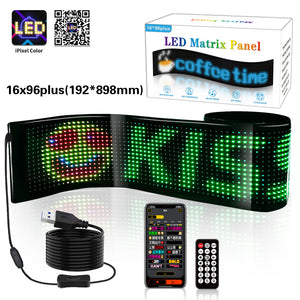Display LED flexible programable - 89 x 19 cm - USB + Bluetooth + mando a distancia (4)
