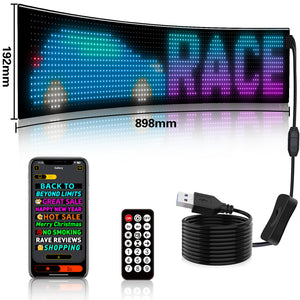 Display LED flexible programable - 89 x 19 cm - USB + Bluetooth + mando a distancia (6)