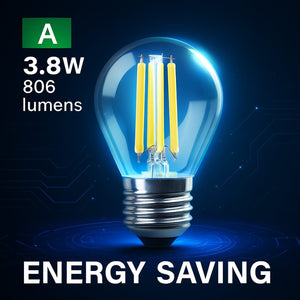 Bombilla LED filamento esférica - E27 G45 - 3.8W - Transparente (2)