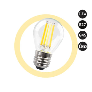 Bombilla LED filamento esférica - E27 G45 - 3.8W - Transparente | | Barcelona Led
