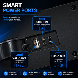Reflector LED portátil de trabajo con batería - USB+USBC - 10W - 6500K - IP54 (5)